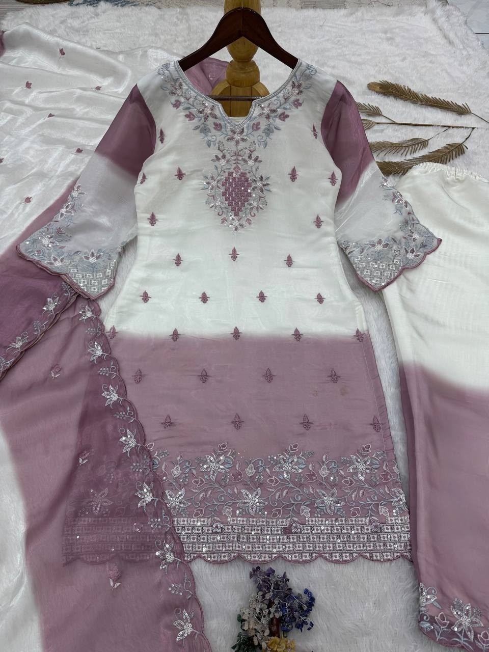 DHK-1387 Pure GMY Silk Pakistani Designer Suit