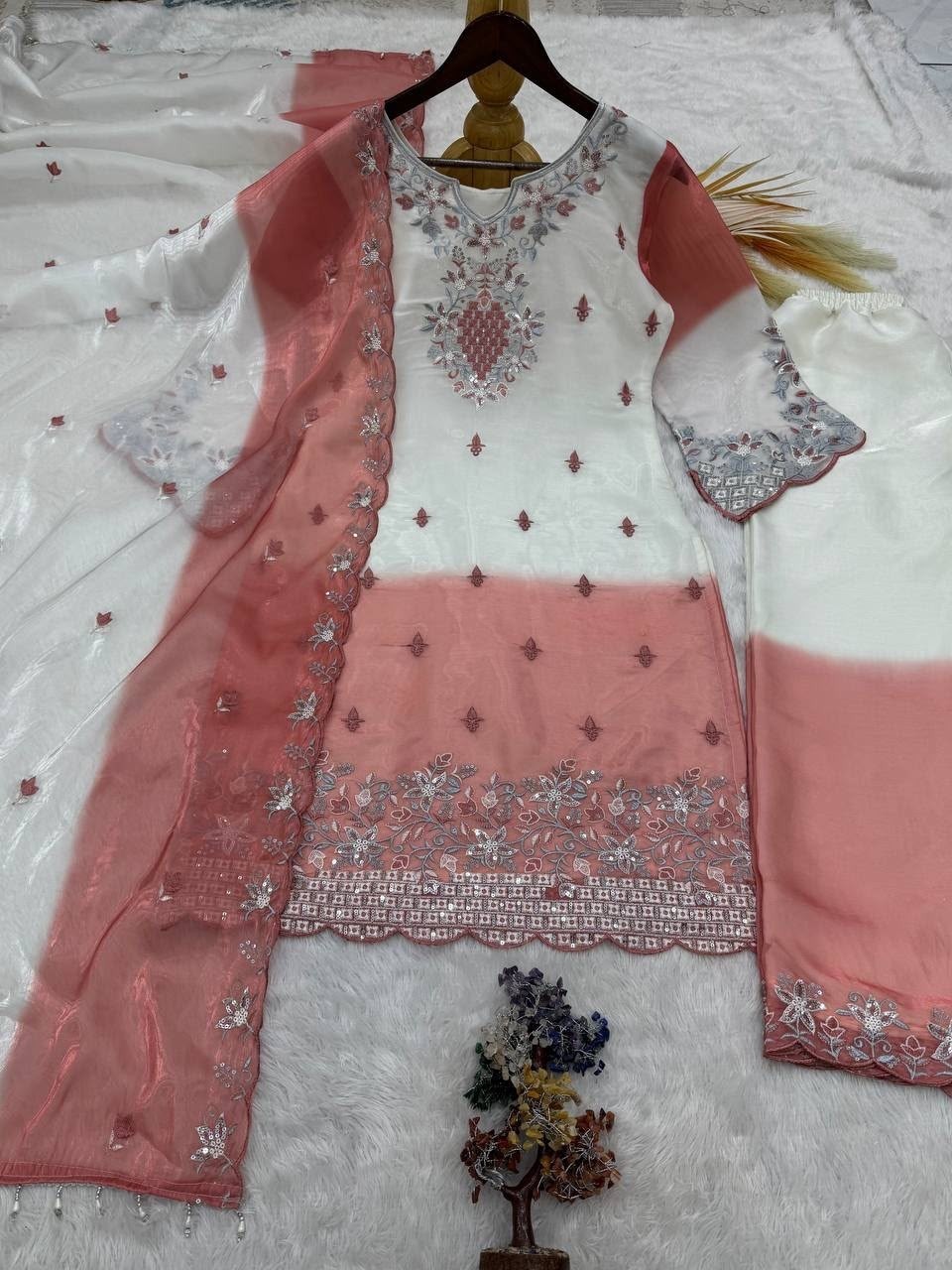 DHK-1387 Pure GMY Silk Pakistani Designer Suit