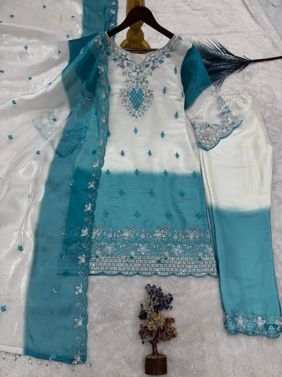 DHK-1387 Pure GMY Silk Pakistani Designer Suit