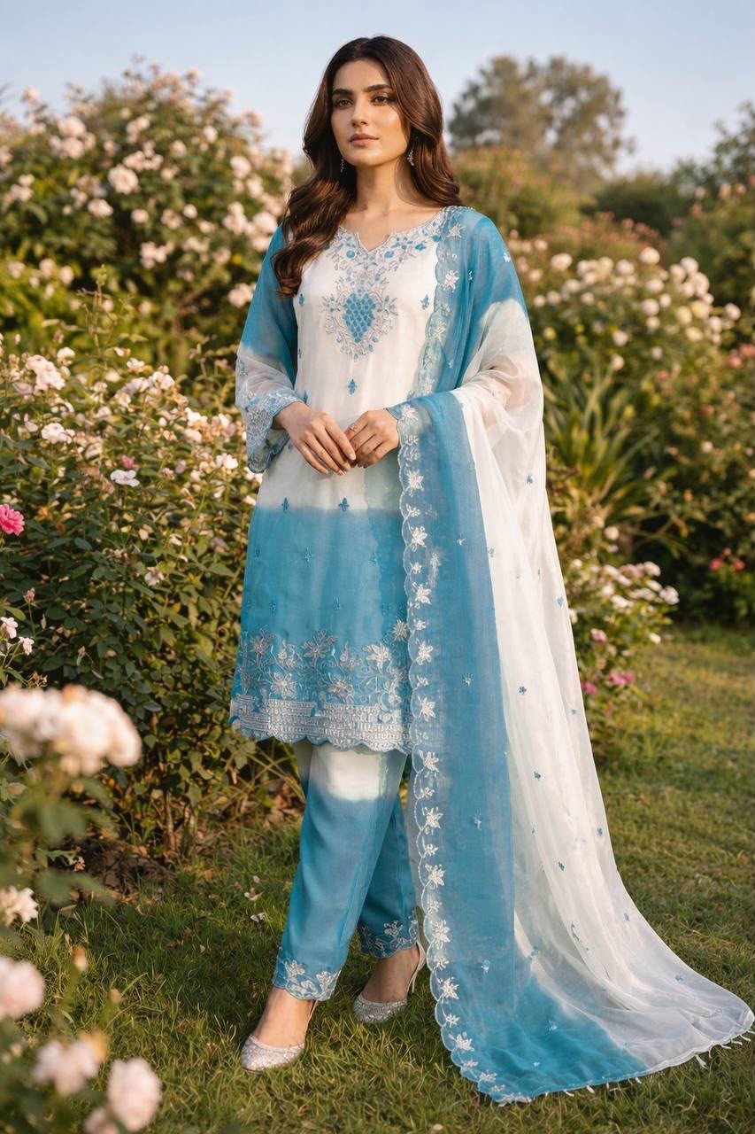 DHK-1387 Pure GMY Silk Pakistani Designer Suit