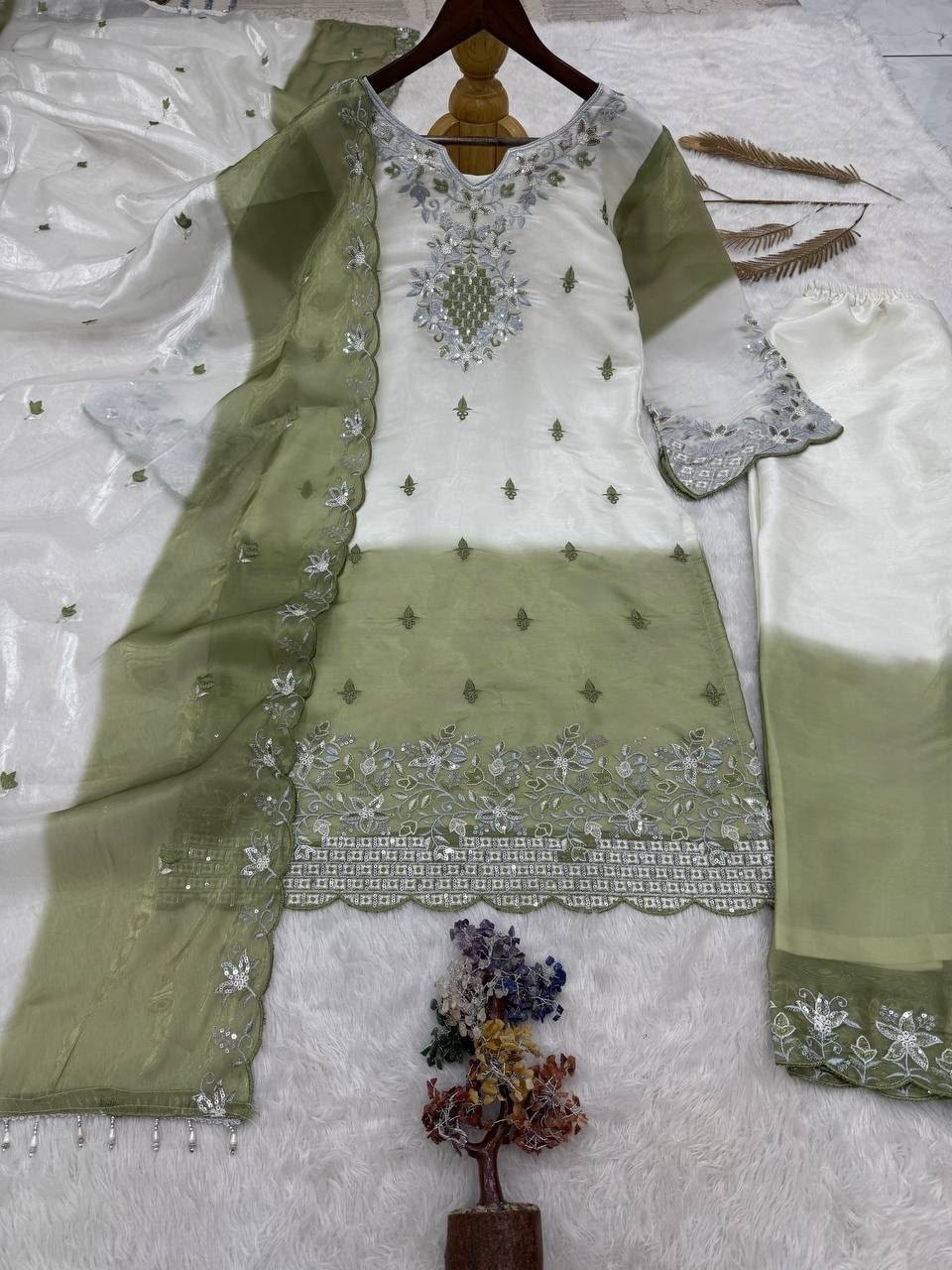 DHK-1387 Pure GMY Silk Pakistani Designer Suit