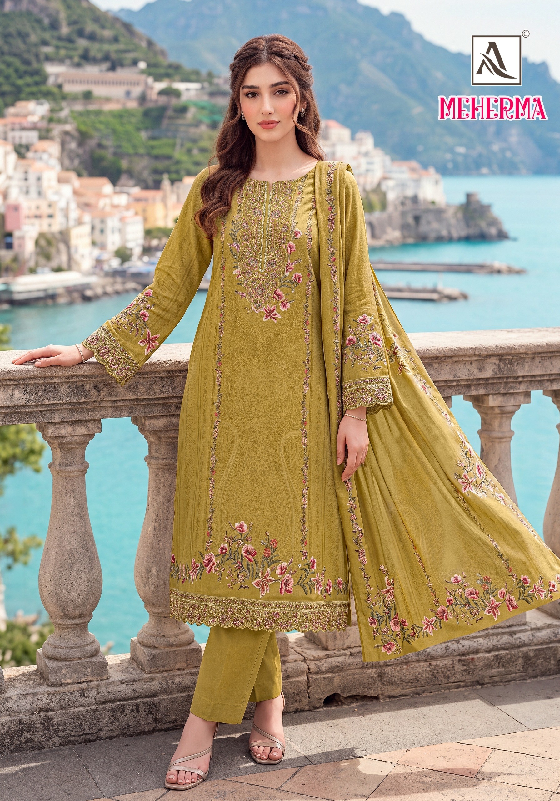 ALOK SUIT MEHERMA Designer Pakistani Collection