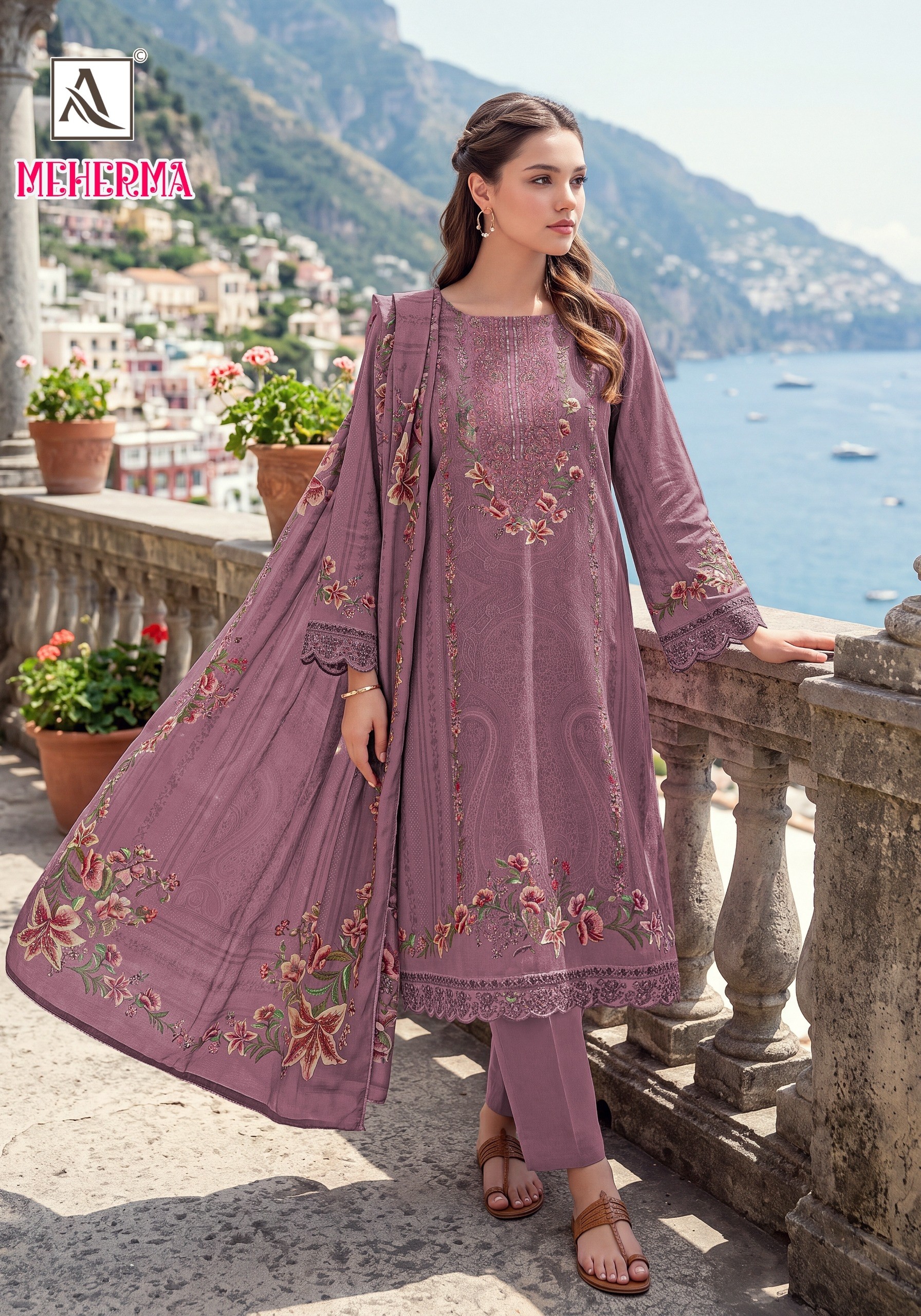 ALOK SUIT MEHERMA Designer Pakistani Collection