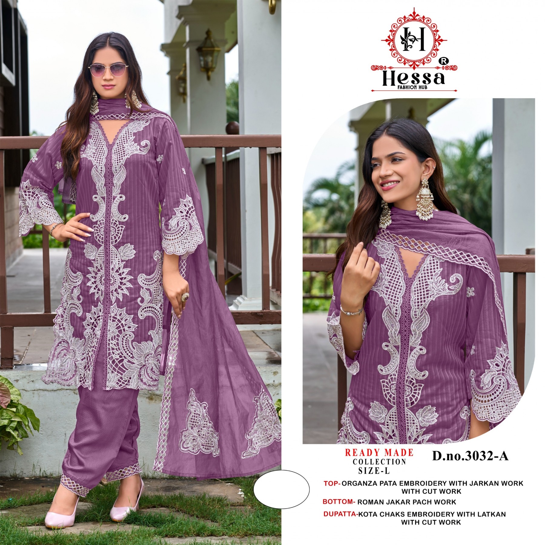 Latika Designer Suit 3032 Organza Pata Collection