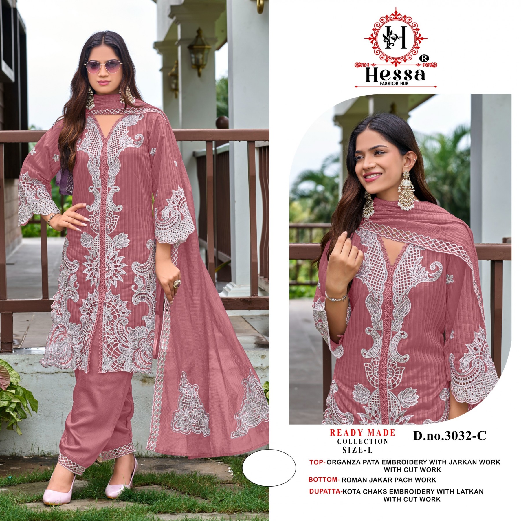 Latika Designer Suit 3032 Organza Pata Collection