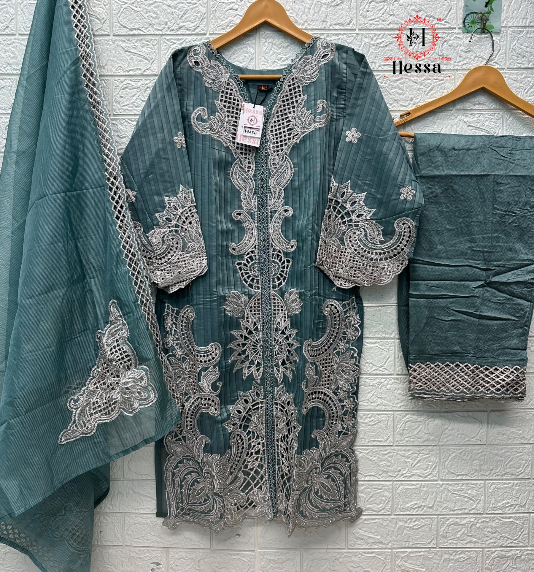 Latika Designer Suit 3032 Organza Pata Collection