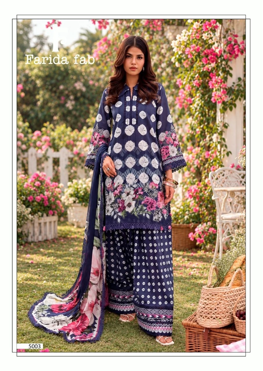FARIDA FAB AMARA VOL 5 Pure Cotton Designer Collection