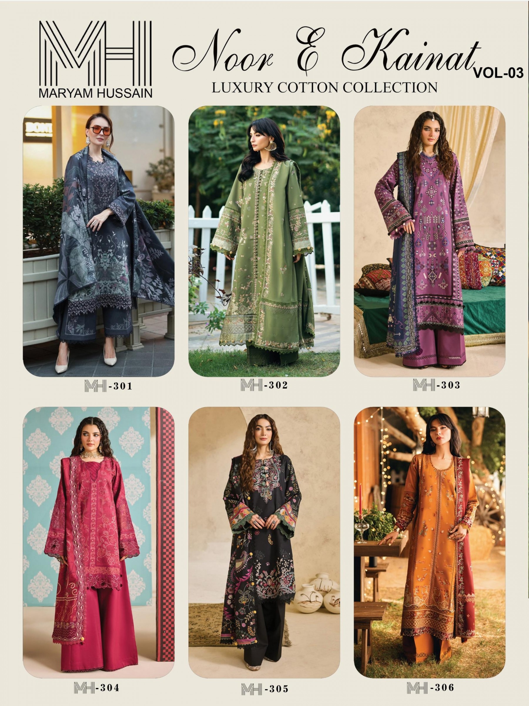 MARYAM HUSSAIN NOOR E KAINAT Vol-3 Karachi Style Collection