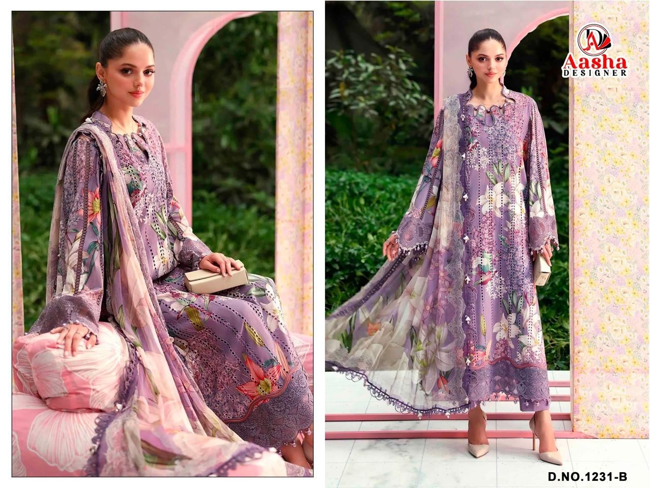 AASHA DESIGNER | MARIA B. Mprint 25-7 | Premium Cotton Collection