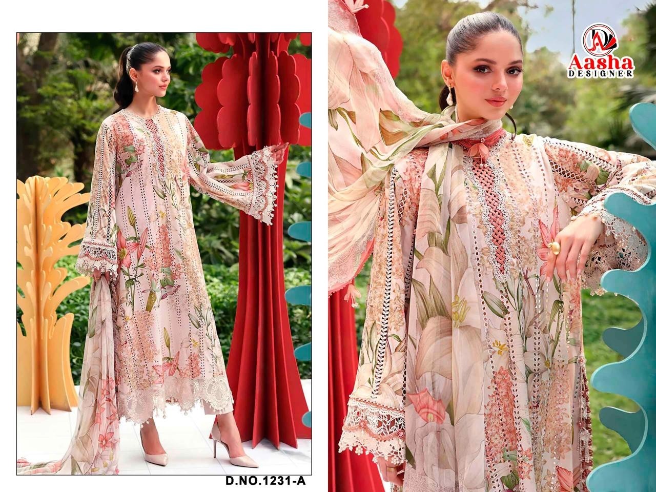 AASHA DESIGNER | MARIA B. Mprint 25-7 | Premium Cotton Collection