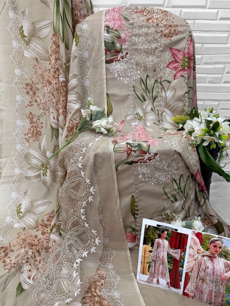AASHA DESIGNER | MARIA B. Mprint 25-7 | Premium Cotton Collection