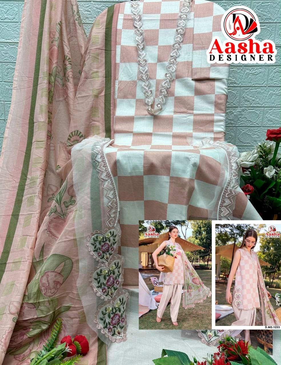 AASHA DESIGNER | 1132/1233 | Pure Cotton Patch Embroidery Collection