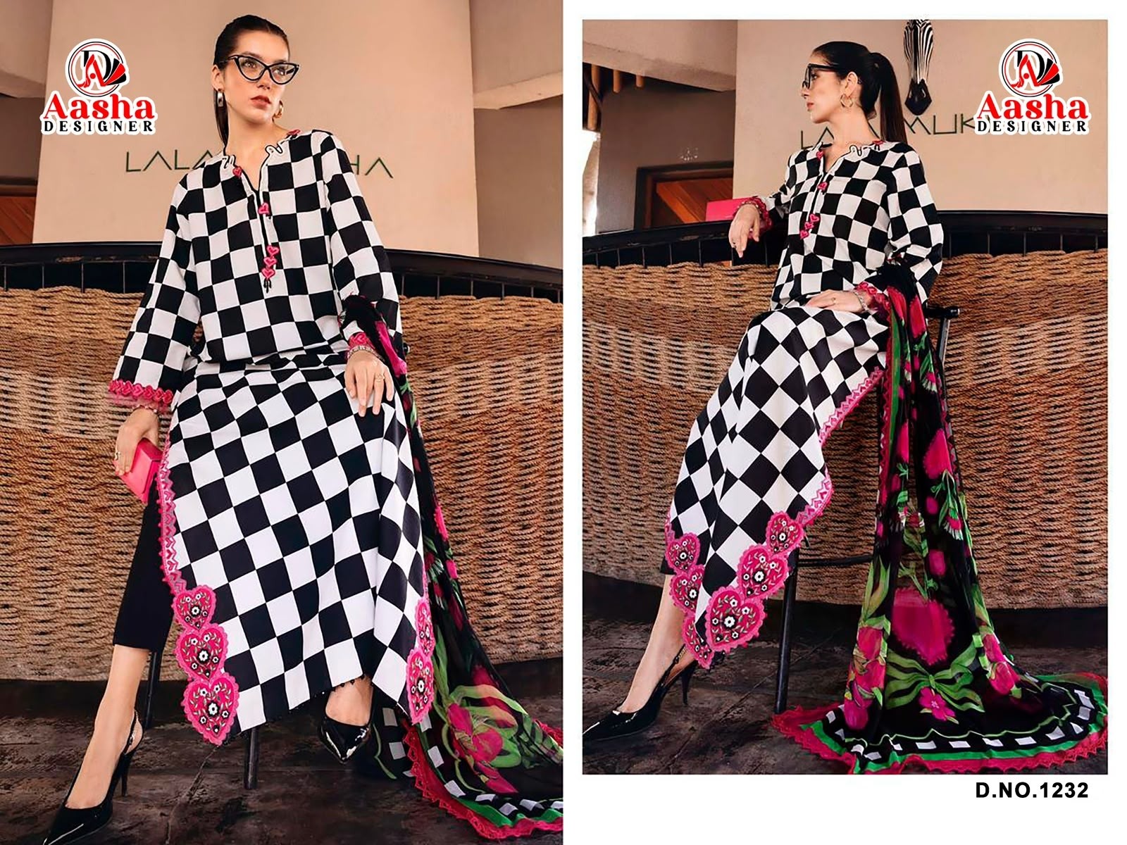 AASHA DESIGNER | 1132/1233 | Pure Cotton Patch Embroidery Collection