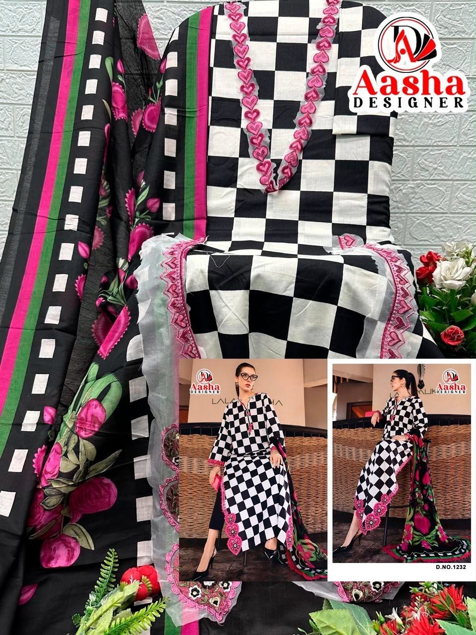 AASHA DESIGNER | 1132/1233 | Pure Cotton Patch Embroidery Collection