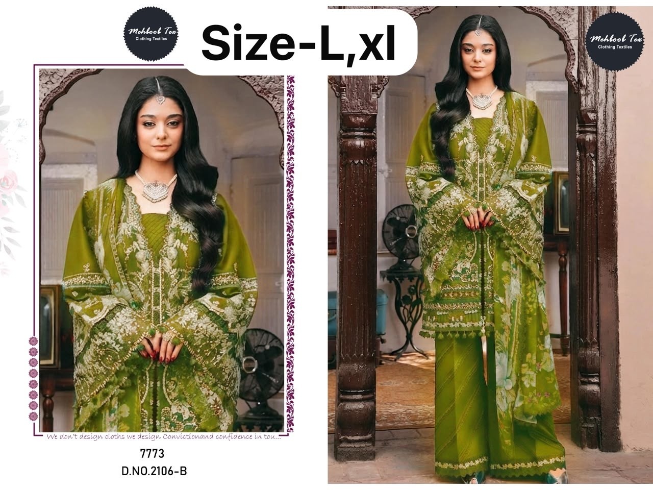 MEHBOOB TEX | 2106-2108 | Cambric Cotton Embroidered Ready-to-Wear Collection