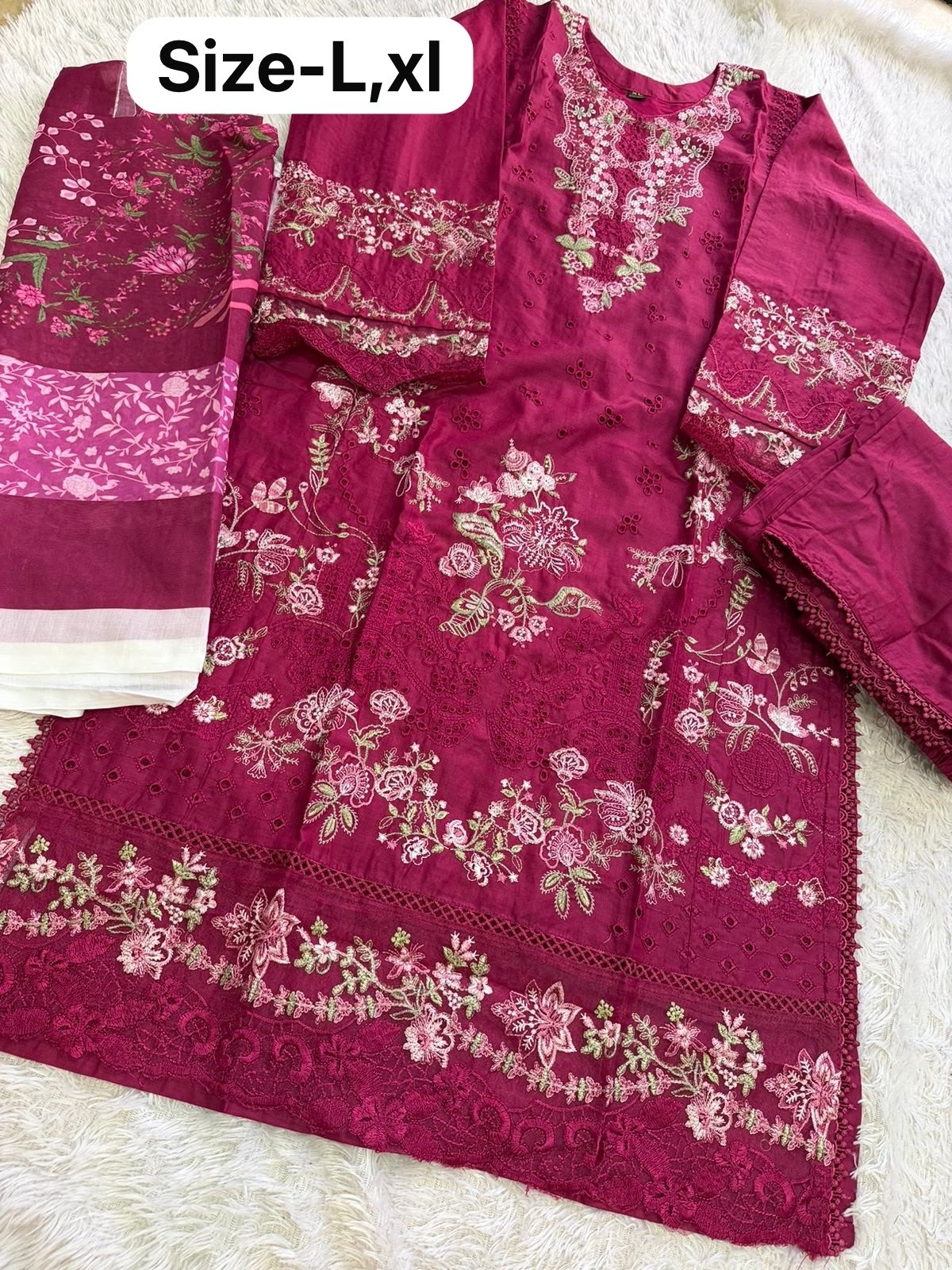 MEHBOOB TEX | 2106-2108 | Cambric Cotton Embroidered Ready-to-Wear Collection