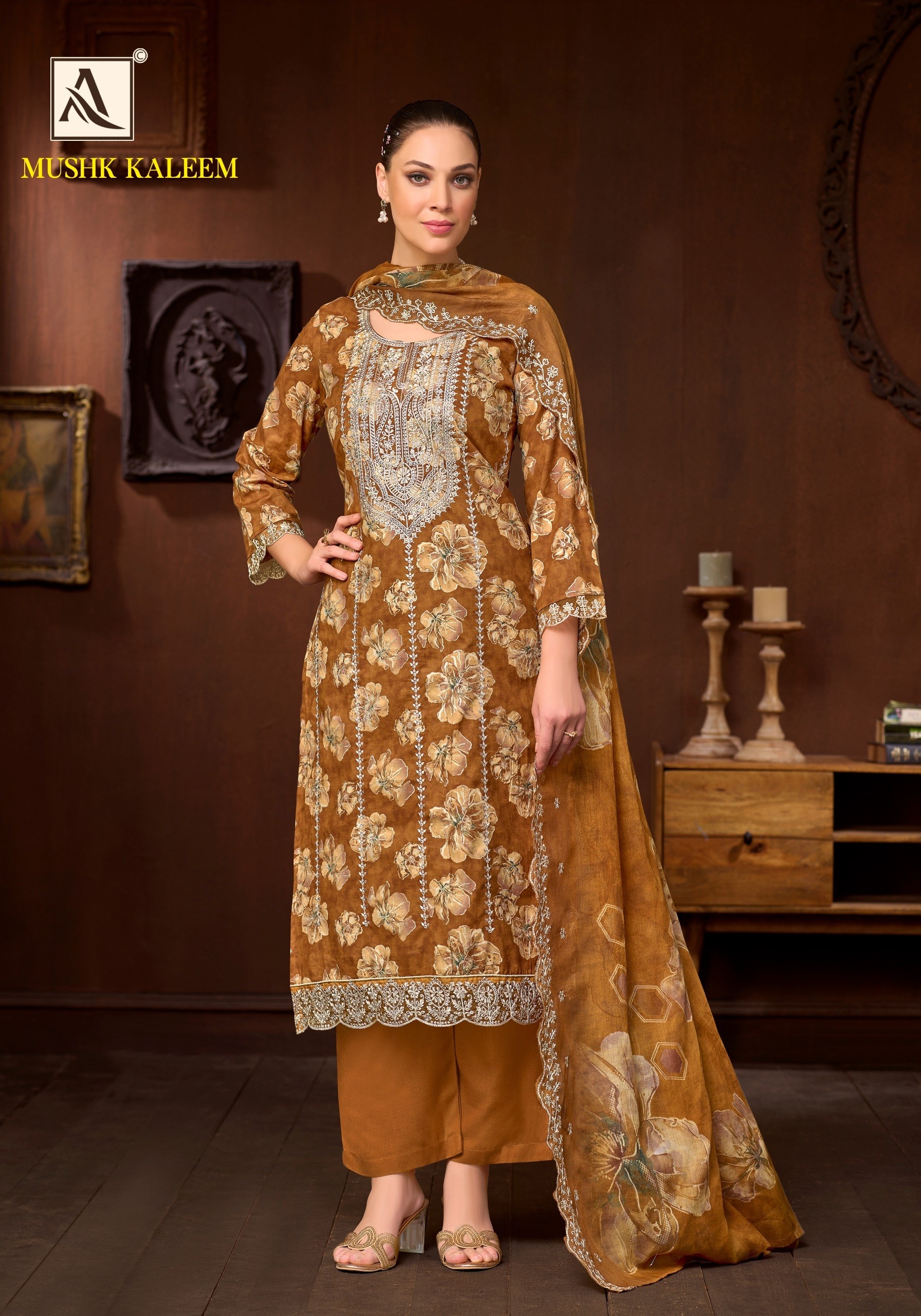 ALOK SUIT | MUSHK KALEEM | Pure Cambric Cotton Designer Collection