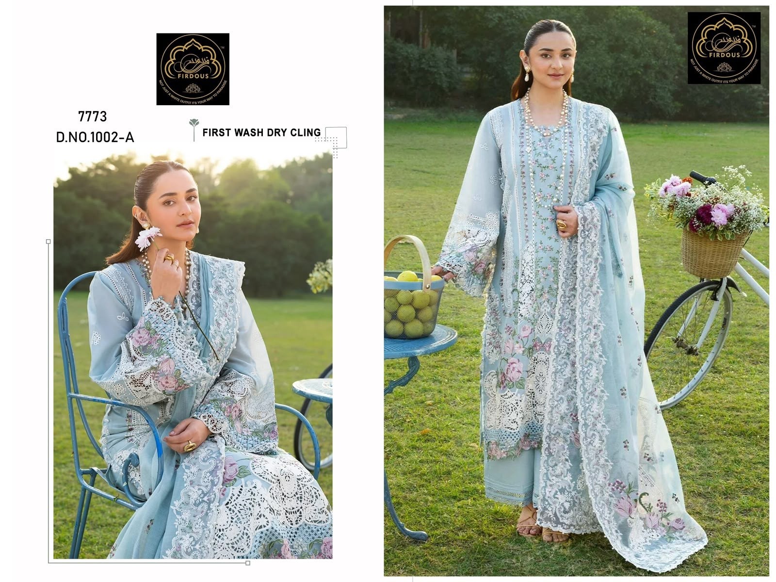 FIRDOUS | ELAF Luxury Lawn 7773 | Embroidered Cotton Collection