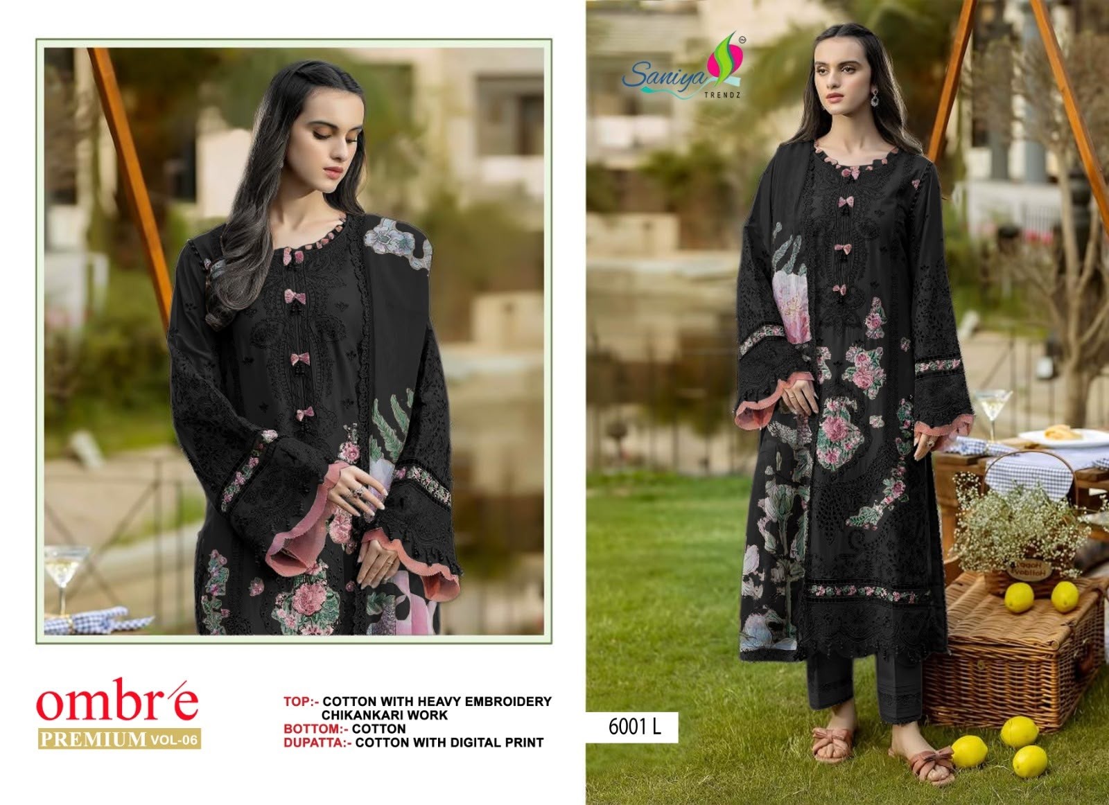 SANIYA TRENDZNX | OMBRÉ VOL-06 | Cotton Chikankari Collection