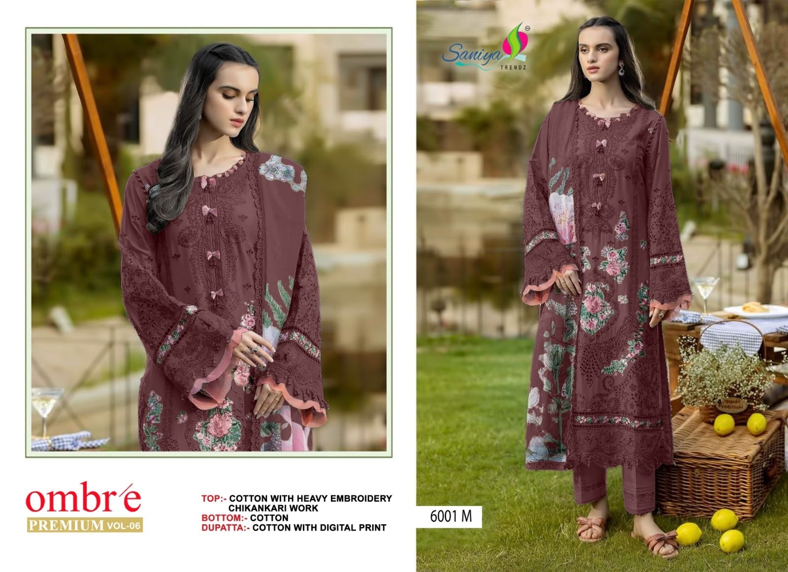 SANIYA TRENDZNX | OMBRÉ VOL-06 | Cotton Chikankari Collection