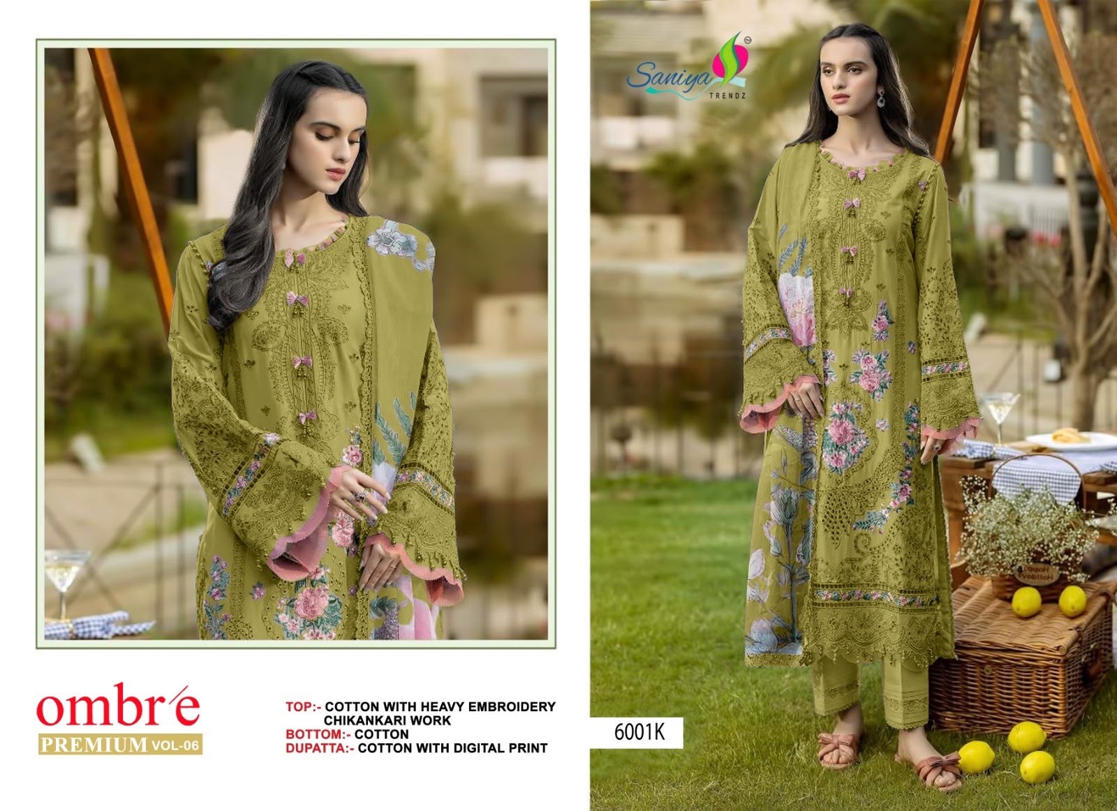SANIYA TRENDZNX | OMBRÉ VOL-06 | Cotton Chikankari Collection