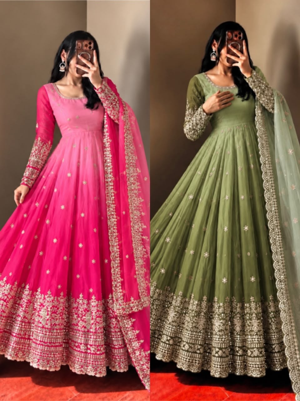 SR-1725 Georgette Sequence Embroidered Festive Designer Gown
