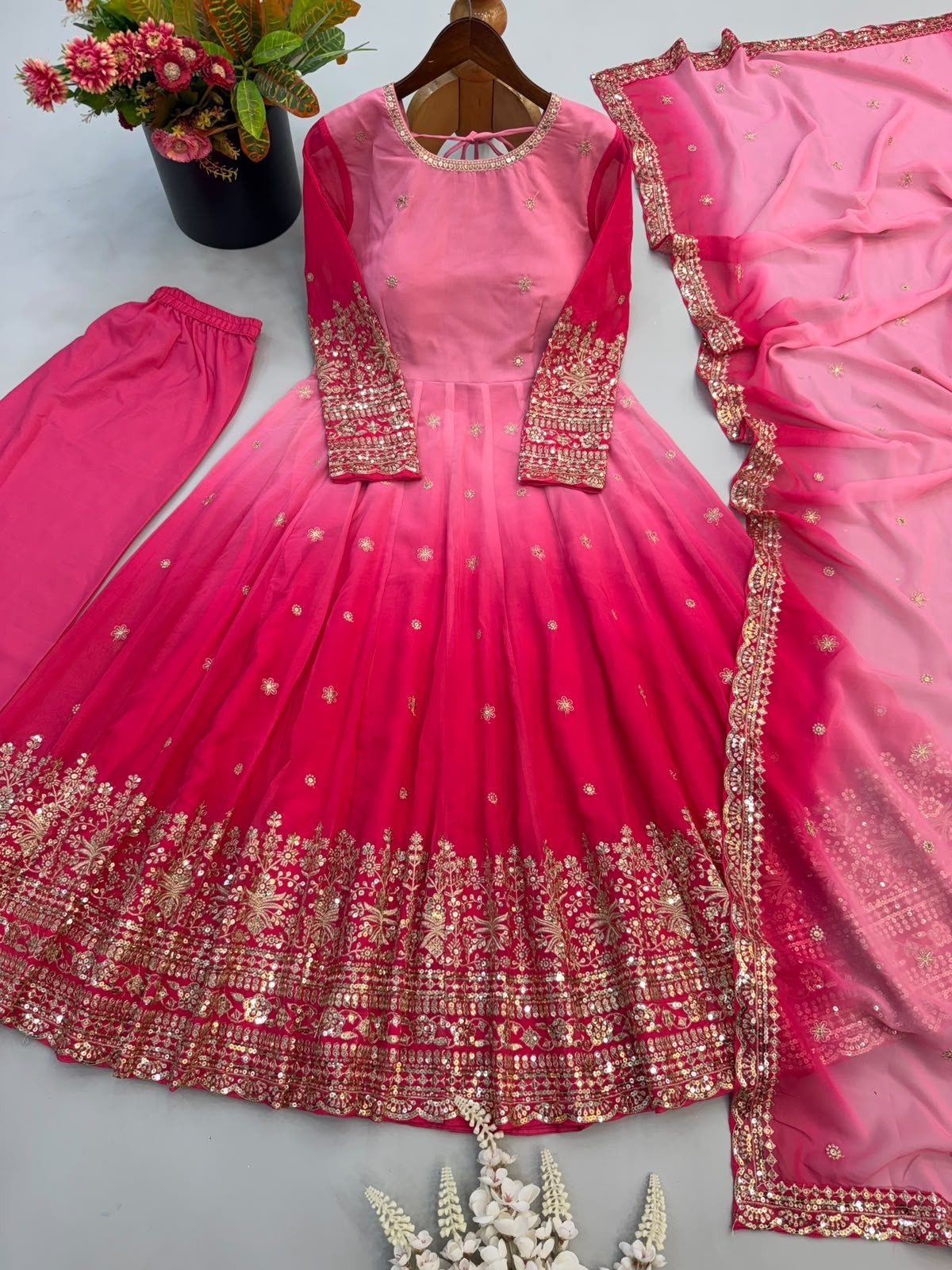 SR-1725 Georgette Sequence Embroidered Festive Designer Gown