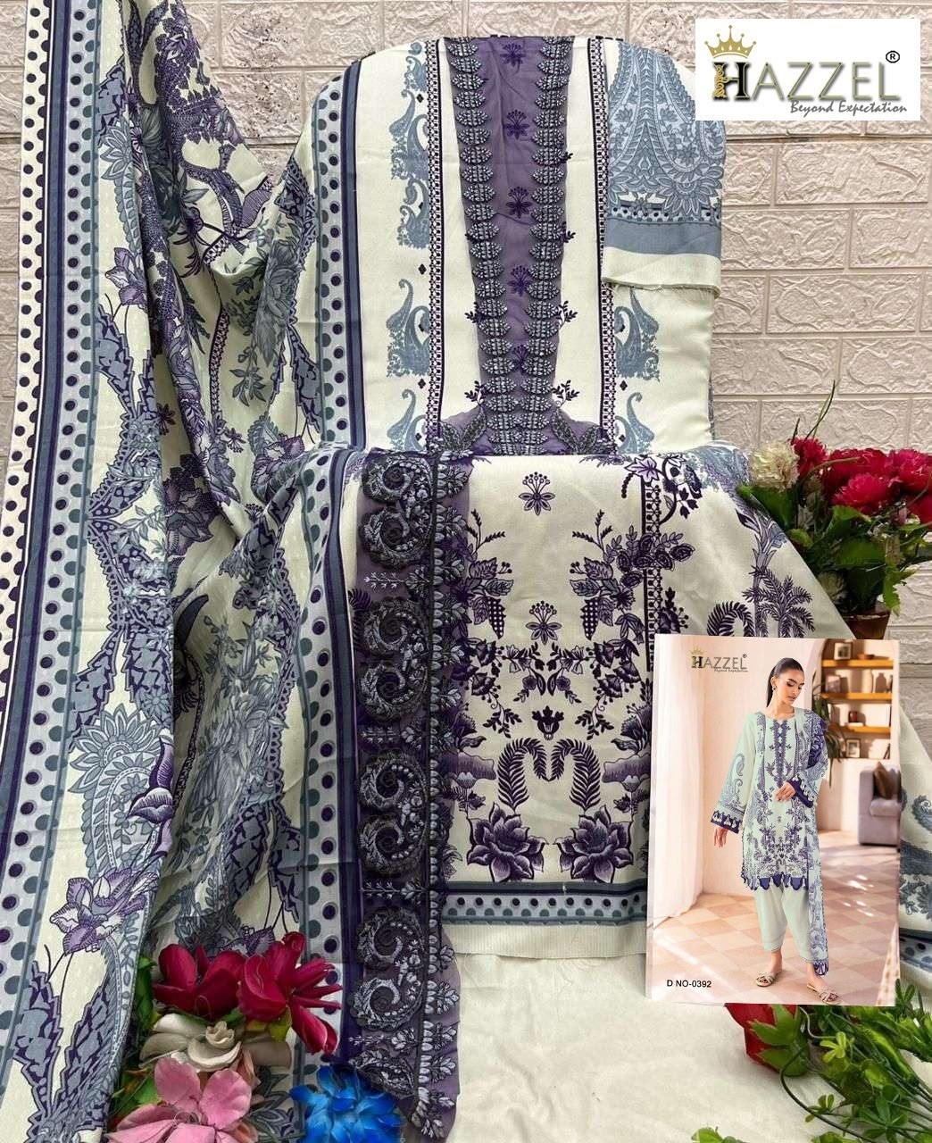 HAZZEL PRINTS | FIRDOUS 0392 & 0393 | New Luxury Lawn Collection