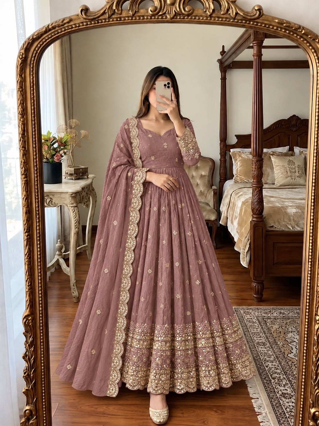 JF-059 | Fendy Crush Heavy Sequence Embroidered Designer Gown
