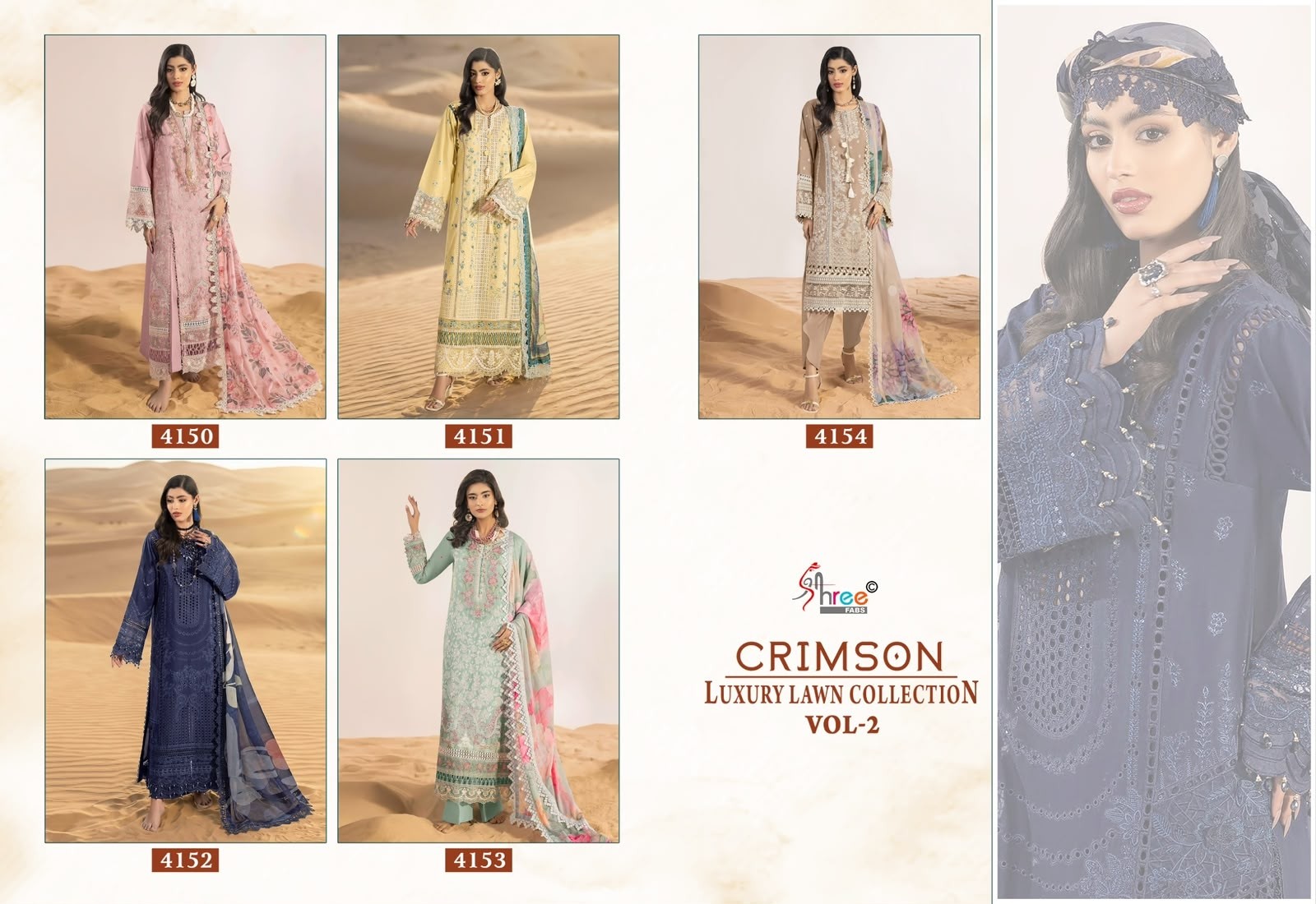 CRIMSON | Luxury Lawn Collection Vol-02 | SHREE FABS SURAT