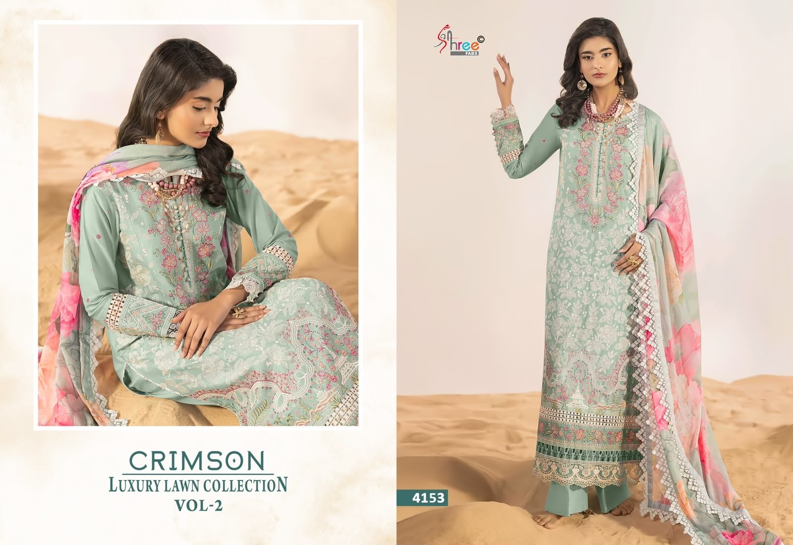 CRIMSON | Luxury Lawn Collection Vol-02 | SHREE FABS SURAT