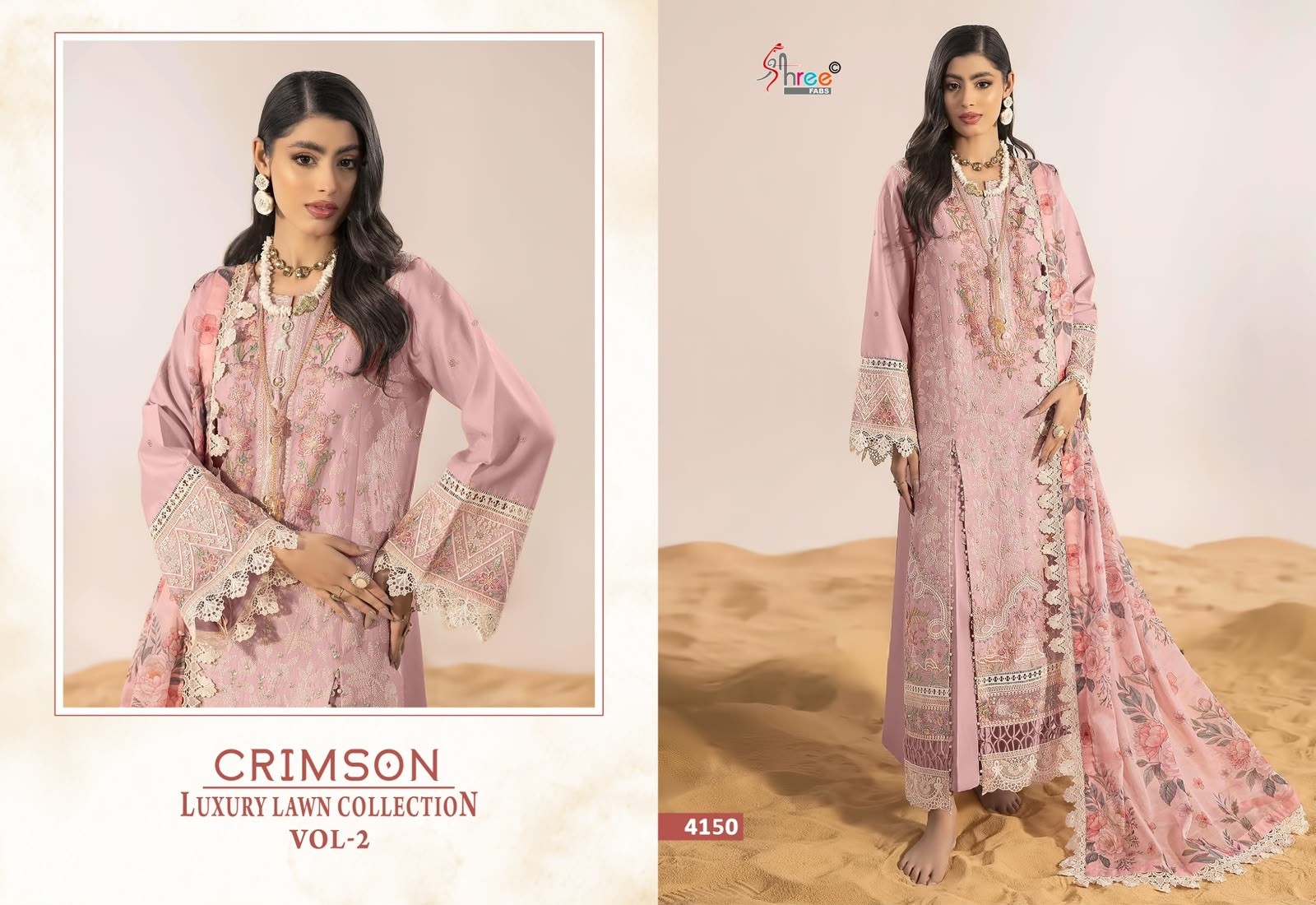 CRIMSON | Luxury Lawn Collection Vol-02 | SHREE FABS SURAT