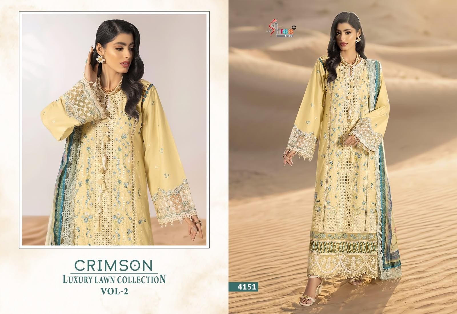 CRIMSON | Luxury Lawn Collection Vol-02 | SHREE FABS SURAT