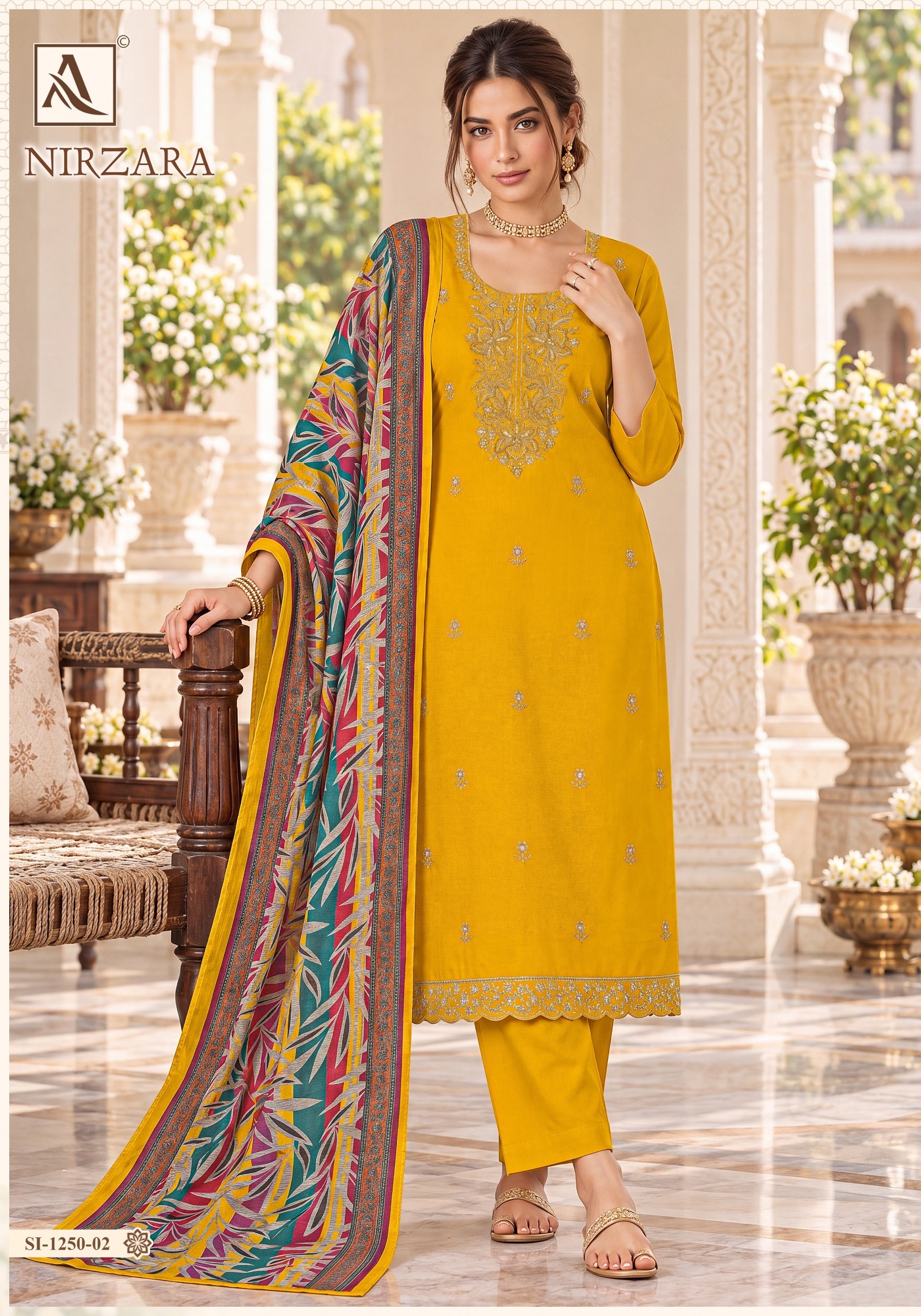ALOK SUIT | NIRZARA | Premium Zam Dyed Designer Collection