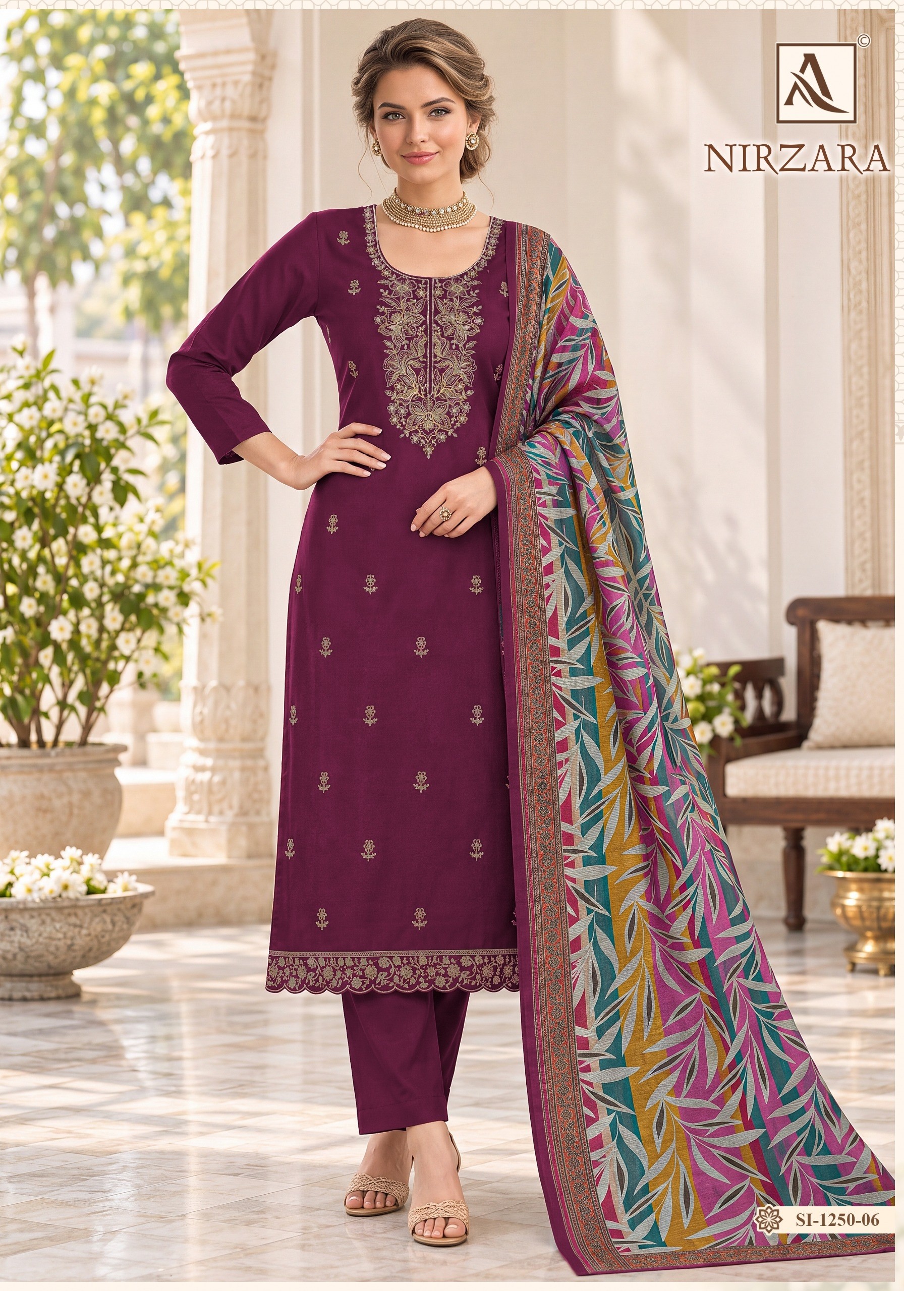 ALOK SUIT | NIRZARA | Premium Zam Dyed Designer Collection