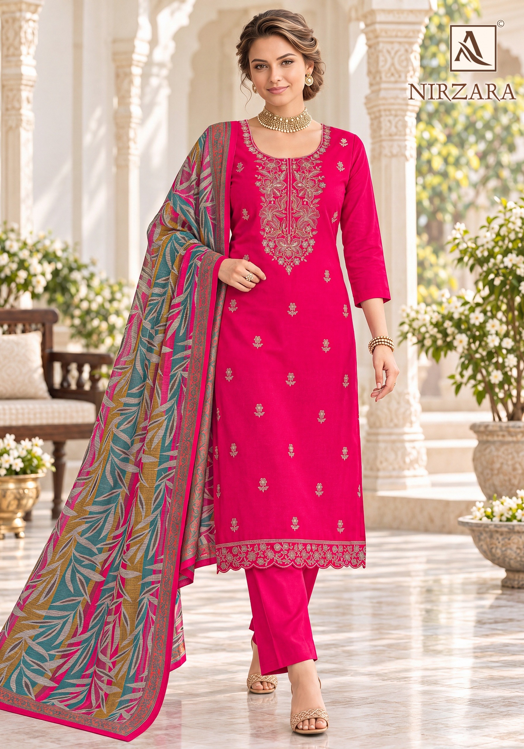 ALOK SUIT | NIRZARA | Premium Zam Dyed Designer Collection