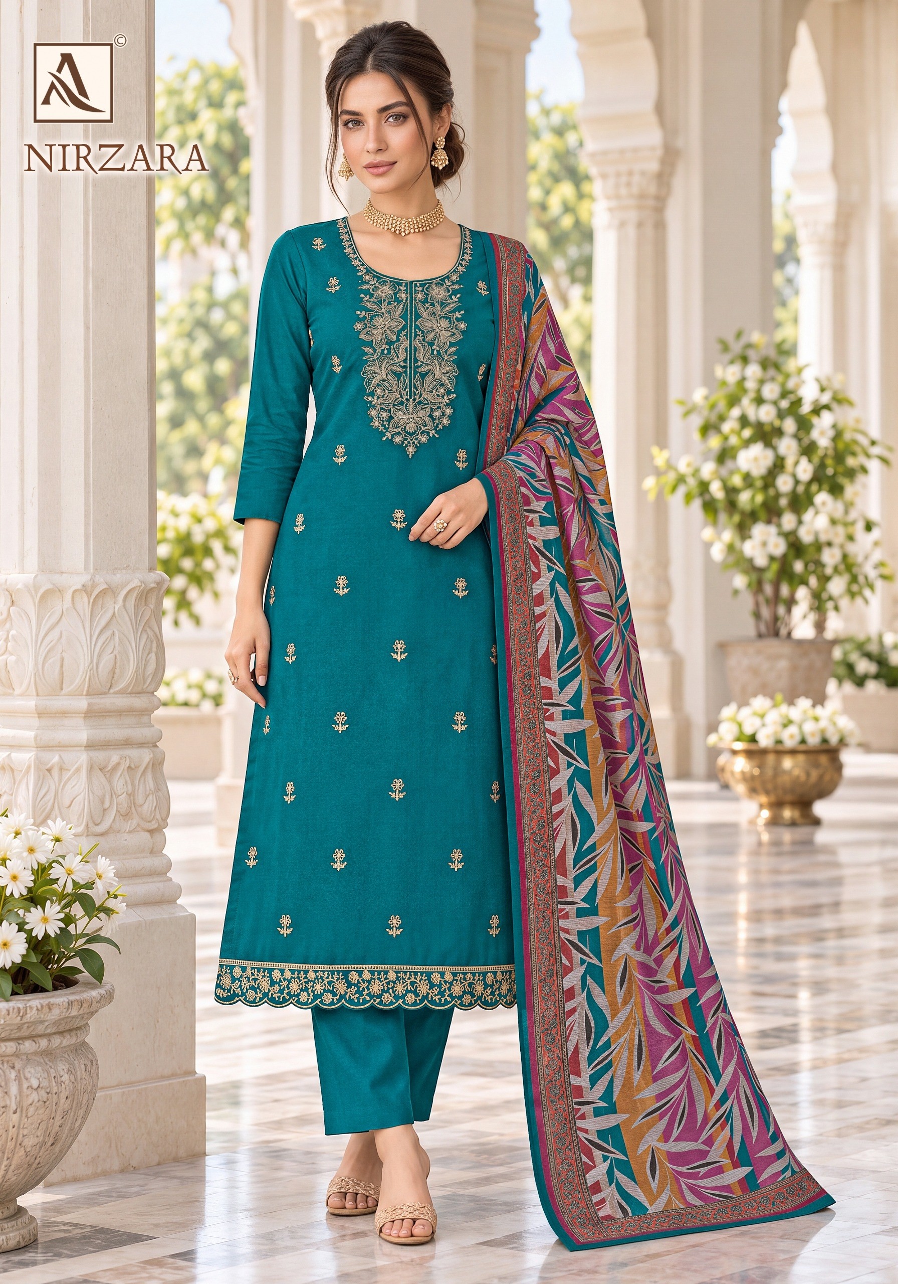 ALOK SUIT | NIRZARA | Premium Zam Dyed Designer Collection