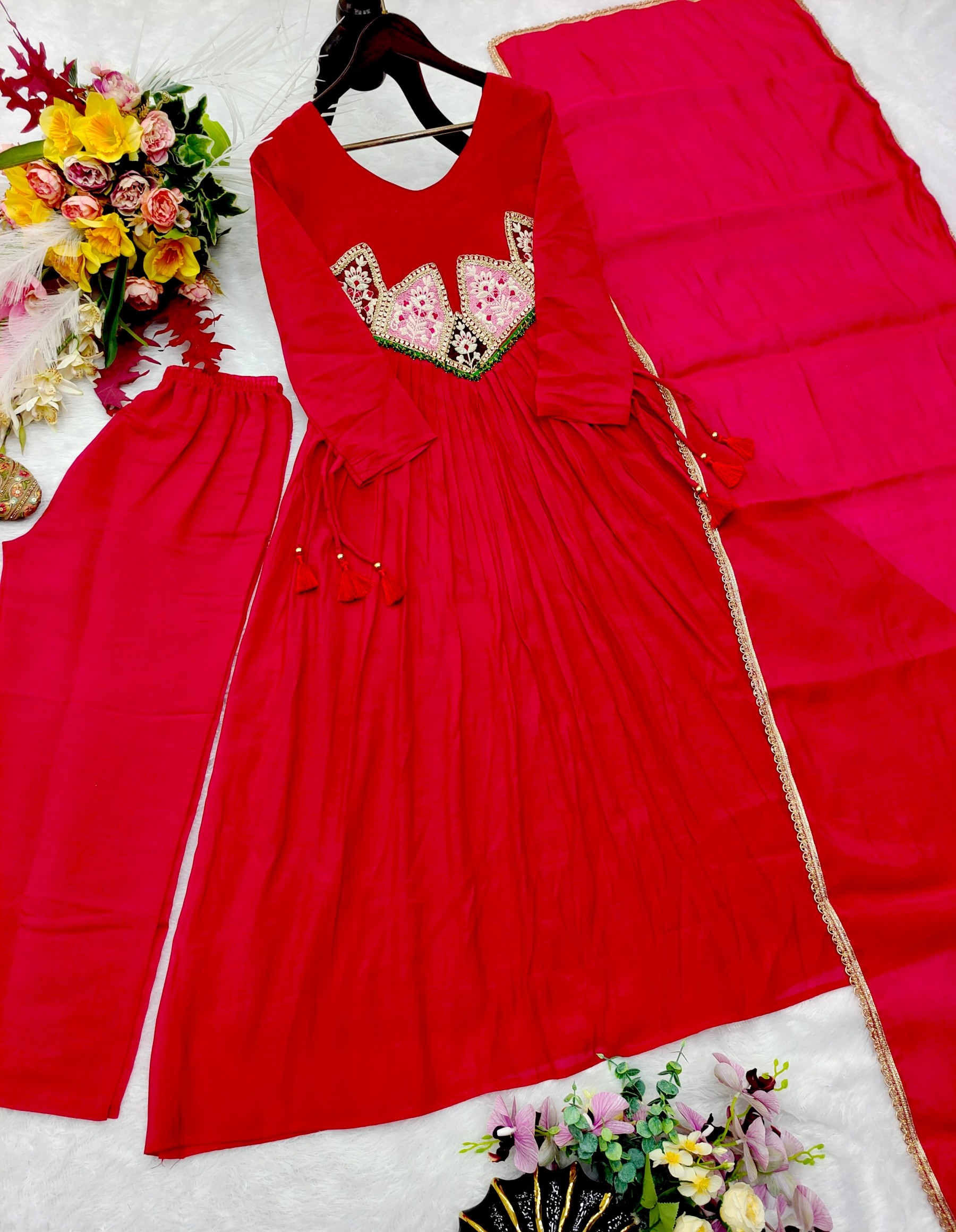 WW-1288 | Pure Mal Sandhery Embroidered Showroom Collection