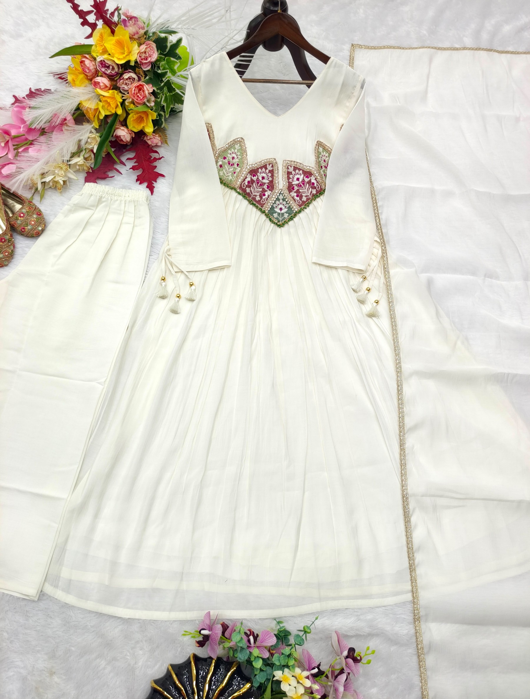 WW-1288 | Pure Mal Sandhery Embroidered Showroom Collection