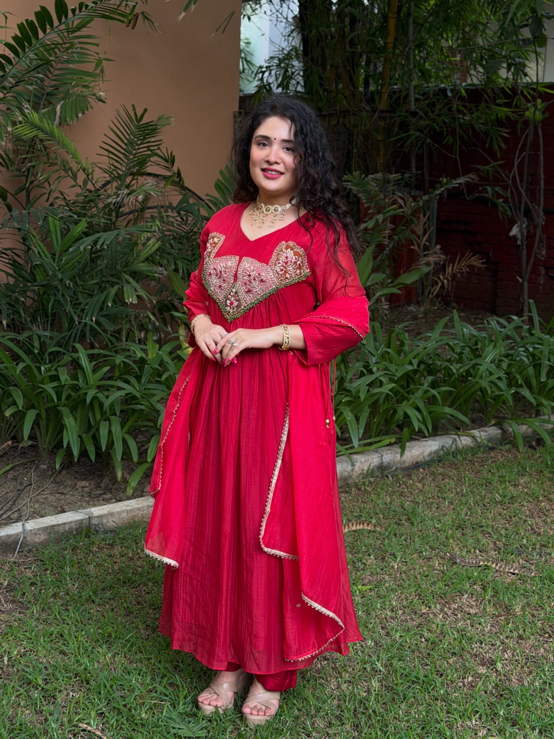 WW-1288 | Pure Mal Sandhery Embroidered Showroom Collection