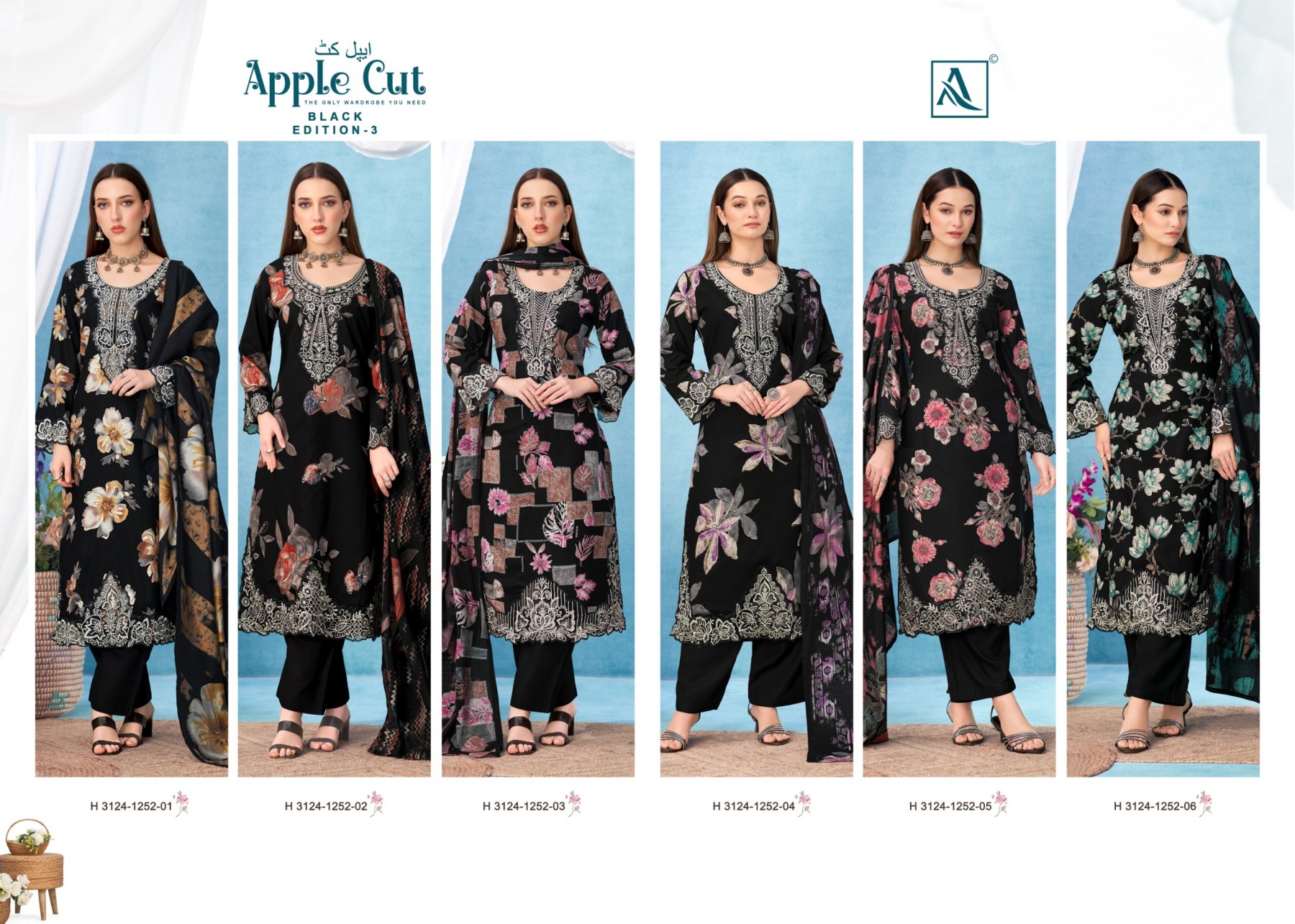 ALOK SUIT | APPLE CUT-3 | BLACK EDITION | Viscose Reyon Designer CollectionHD