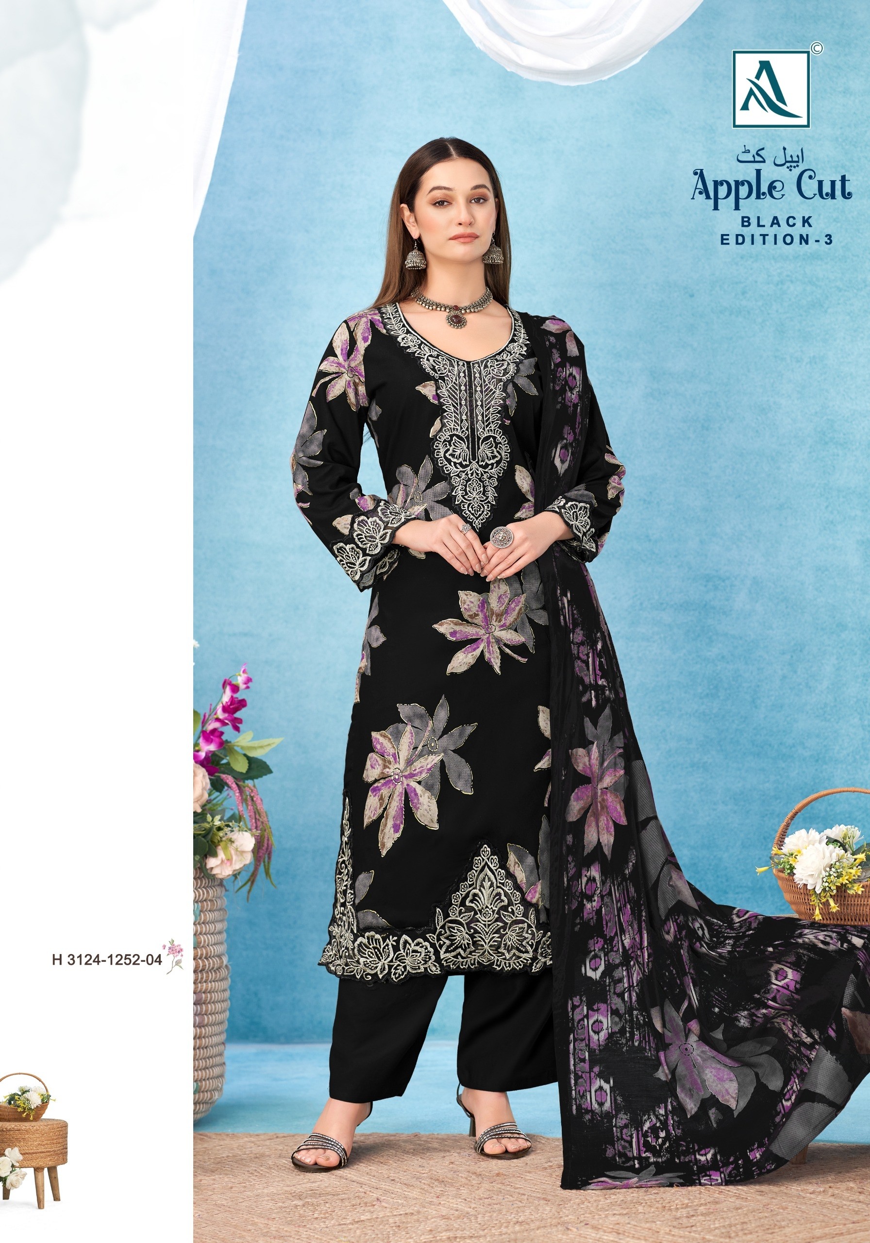 ALOK SUIT | APPLE CUT-3 | BLACK EDITION | Viscose Reyon Designer CollectionHD