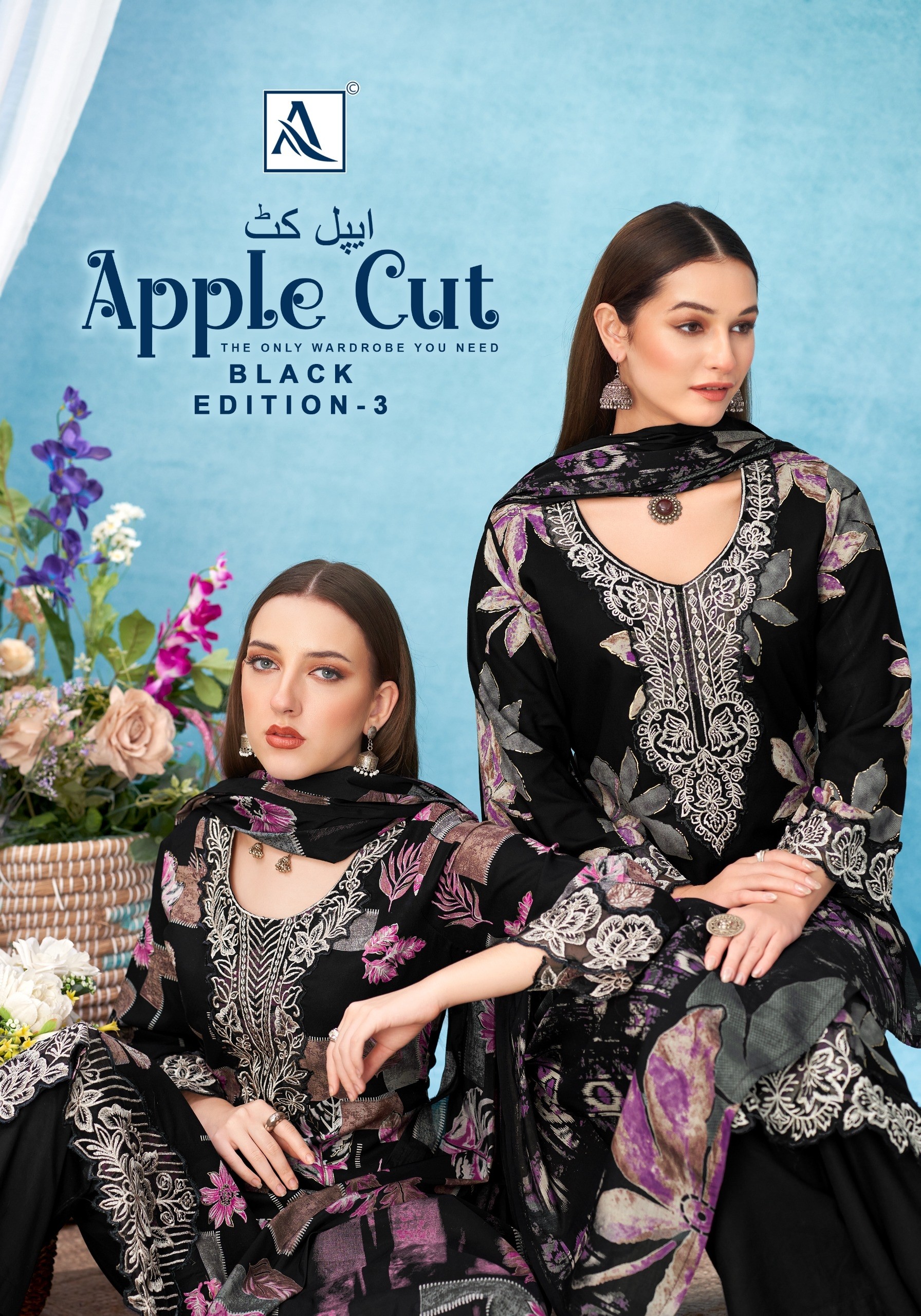 ALOK SUIT | APPLE CUT-3 | BLACK EDITION | Viscose Reyon Designer CollectionHD