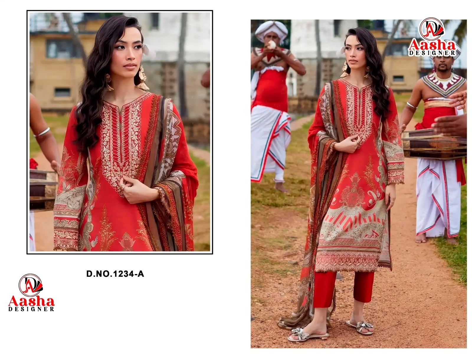 AASHA DESIGNER | 1134 | Pure Cotton Patch Embroidery Collection