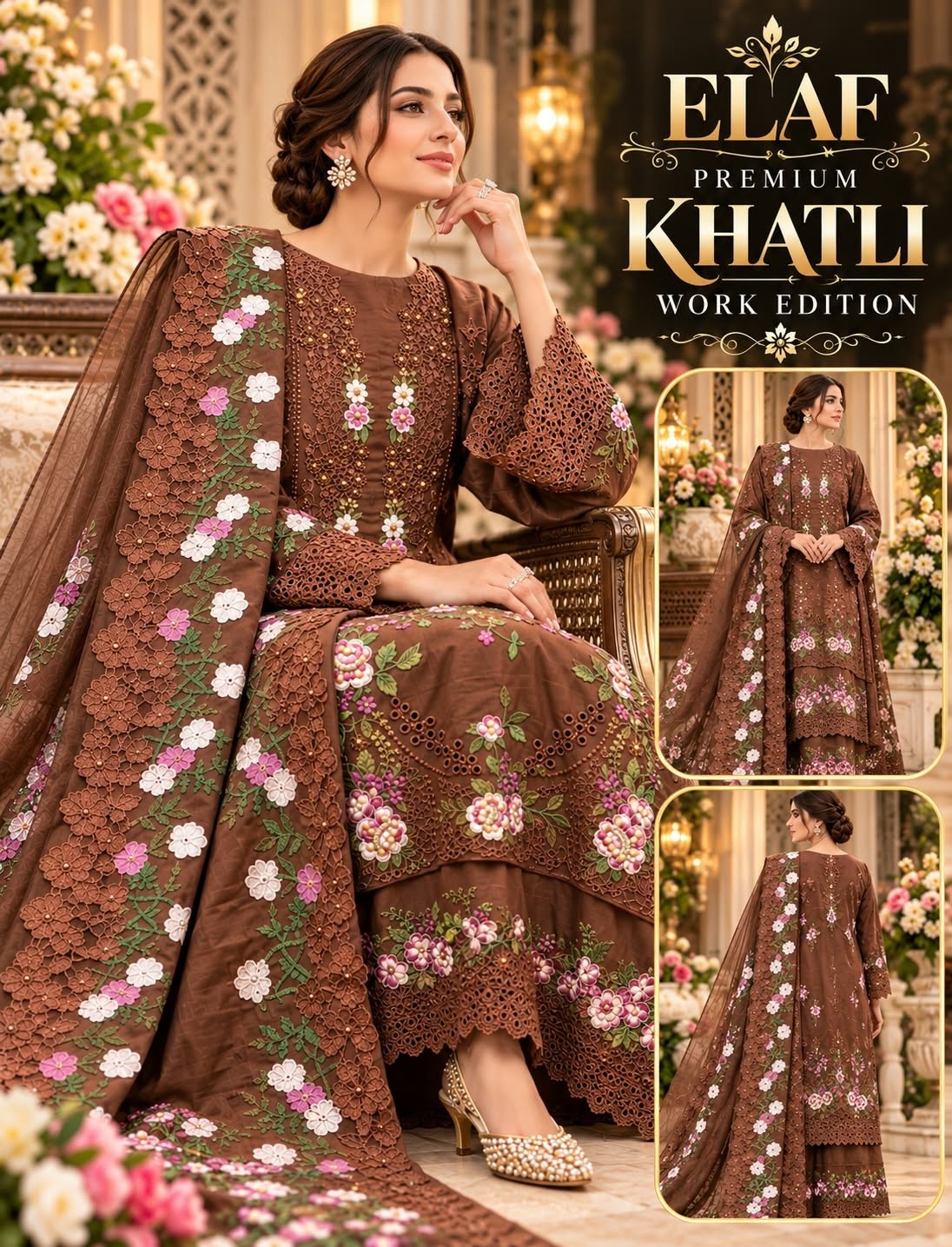 ELAF PREMIUM | KHATLI SERIES | Pure Cotton Heavy Embroidered Collection