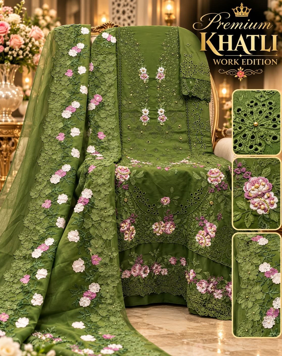ELAF PREMIUM | KHATLI SERIES | Pure Cotton Heavy Embroidered Collection