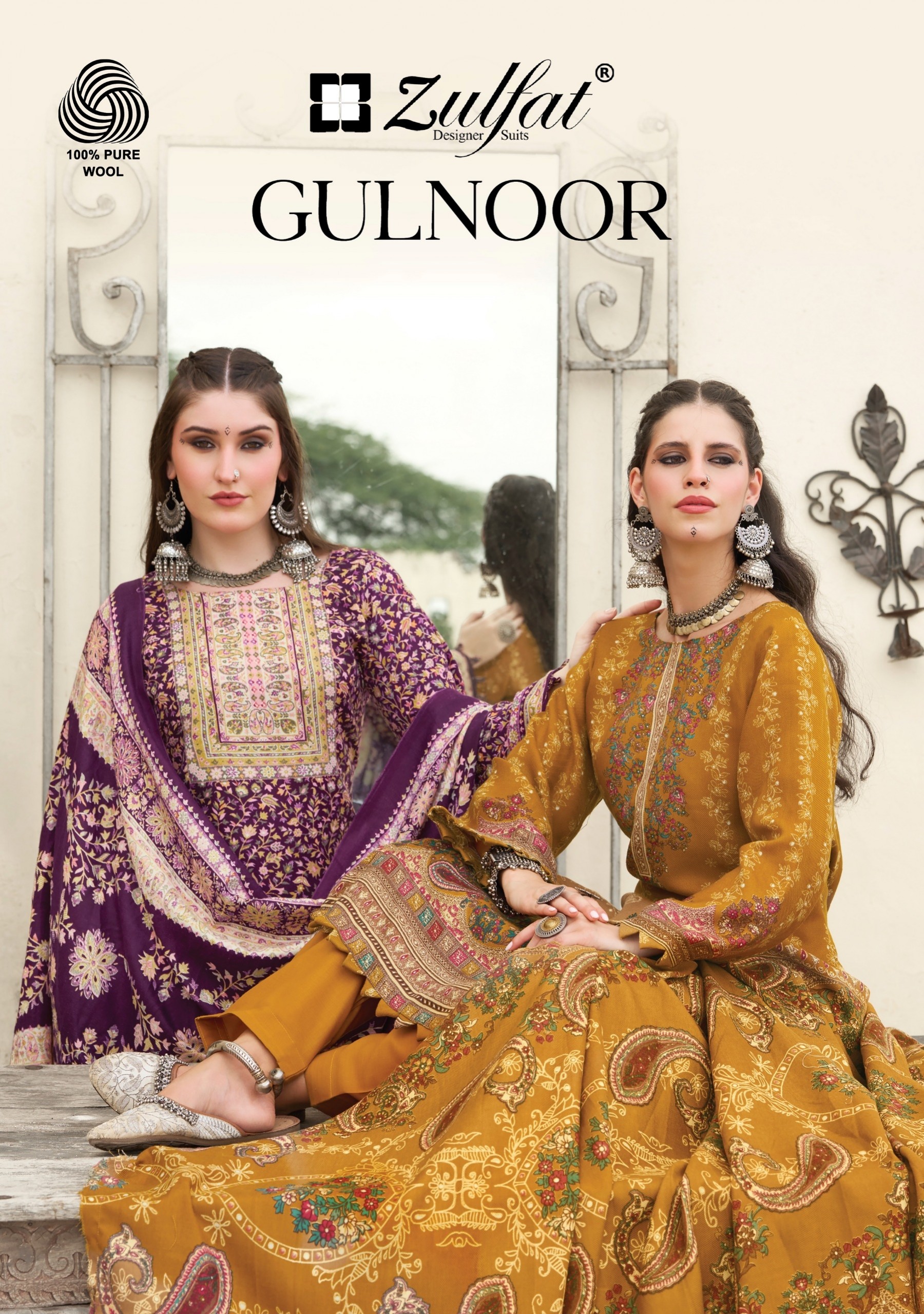 GULNOOR by ZULFAT | Pure Woollen Pashmina Winter Collection
