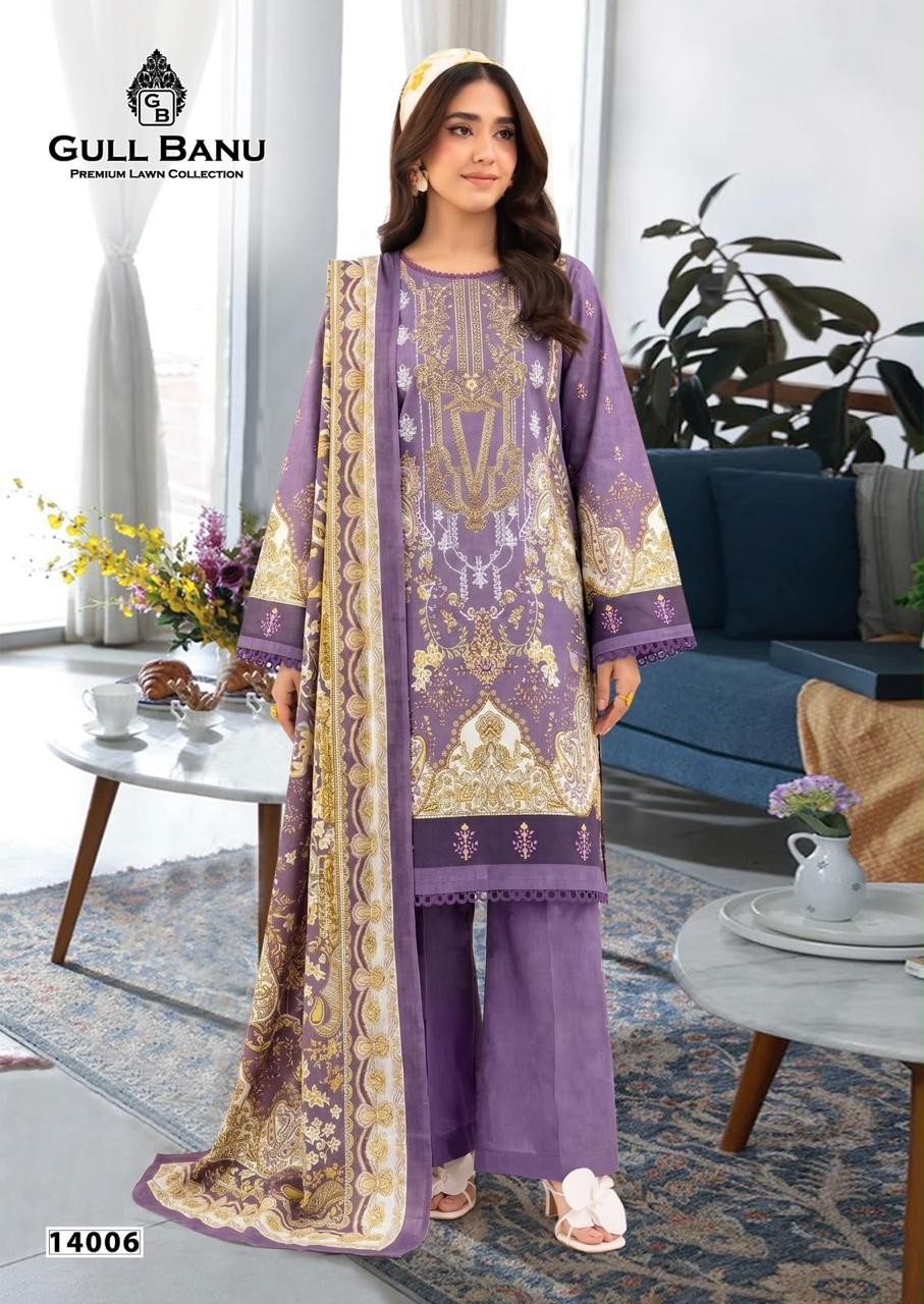 GULL AAHMED | GULLBANU VOL-14 | Pure Cambridge Cotton Collection