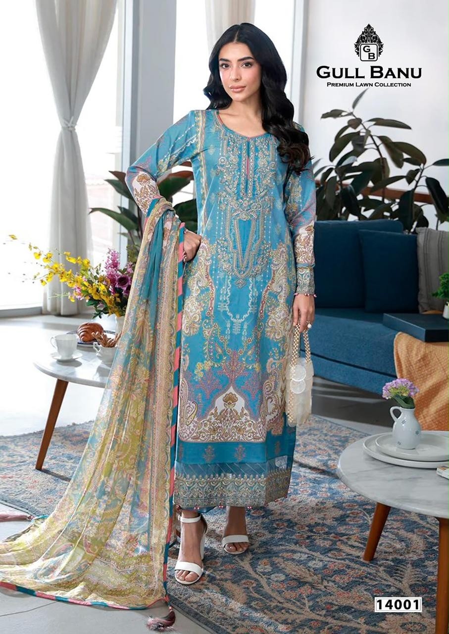 GULL AAHMED | GULLBANU VOL-14 | Pure Cambridge Cotton Collection