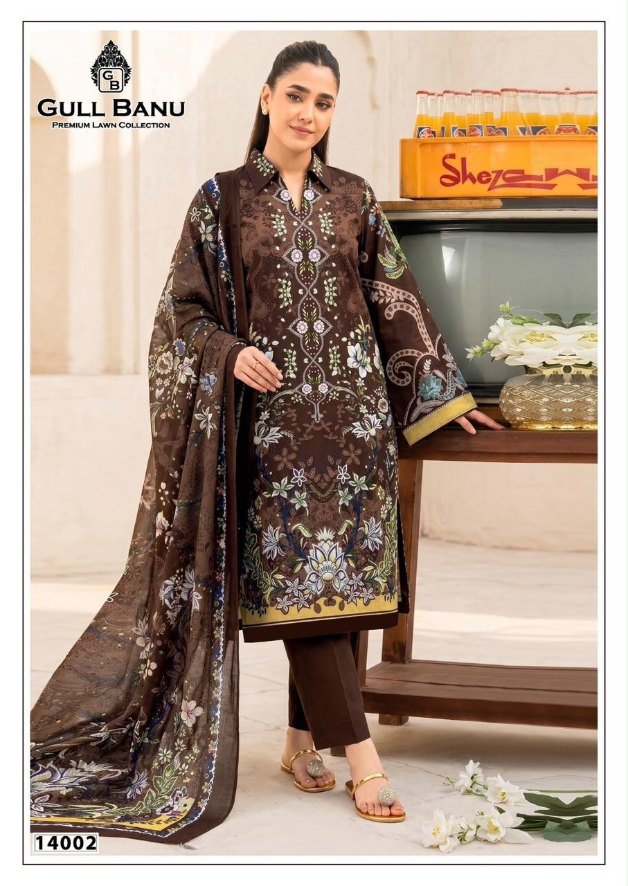 GULL AAHMED | GULLBANU VOL-14 | Pure Cambridge Cotton Collection